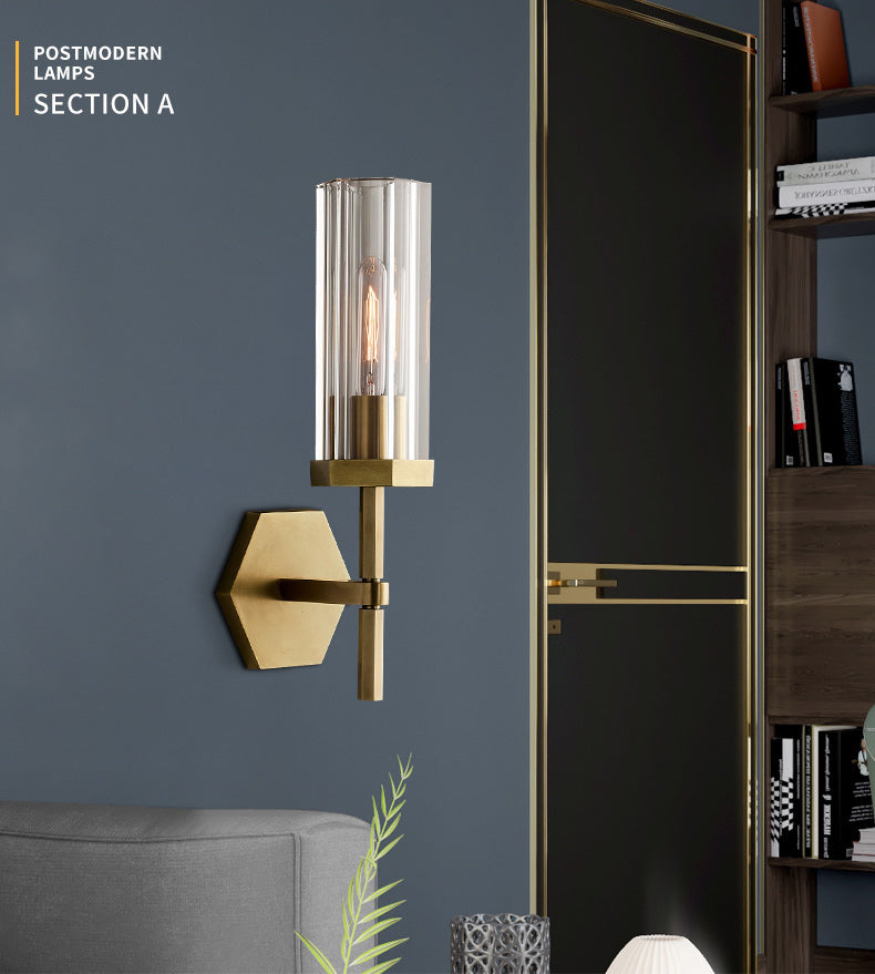 AstraLux Crystal LED Wall Sconce With Clear Glass Shades | Lersk