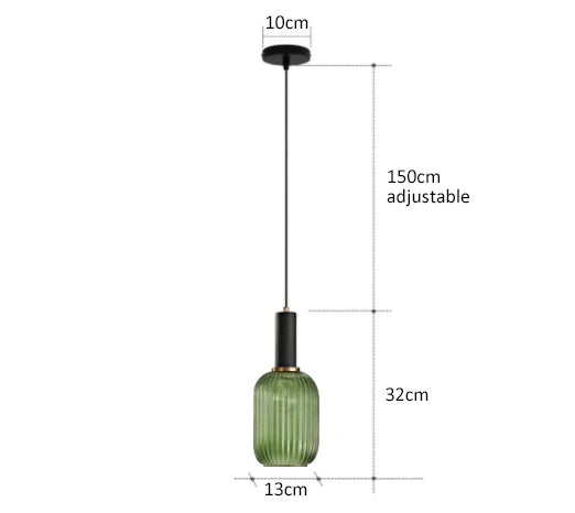 Colorful Retro Glass Pendant Light LED Hanging Lamp For Living Rooms And Bedrooms | Lersk
