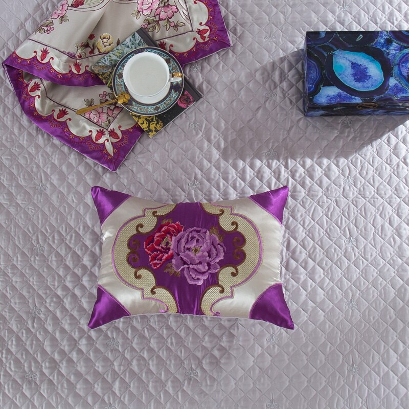 Parure de housse de couette en satin de soie Aurelia en coton argent et or | Lersk