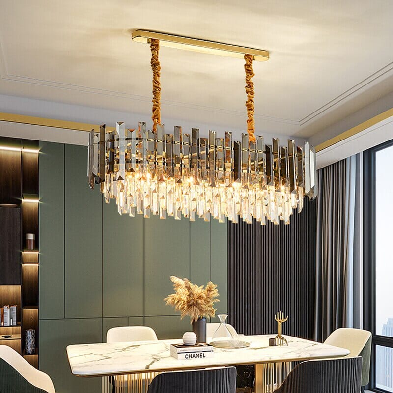 Liora Round LED Lamp With Golden Crystal | Lersk