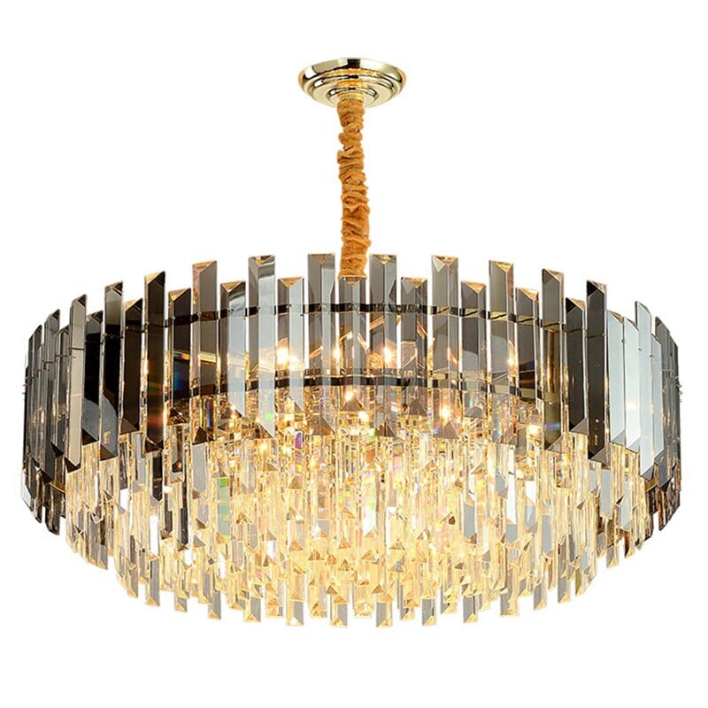 Liora Round LED Lamp With Golden Crystal | Lersk