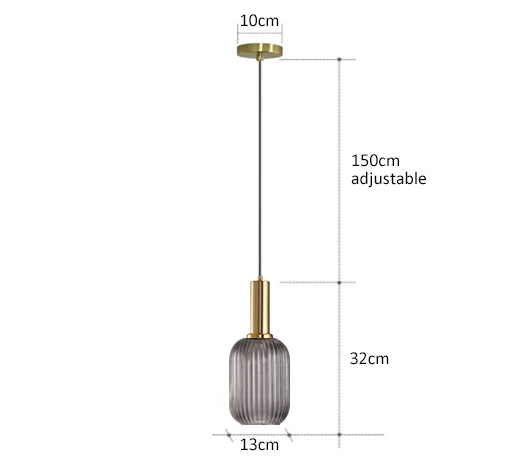 AuraGlass Retro Pendel med LED til stue | Lersk