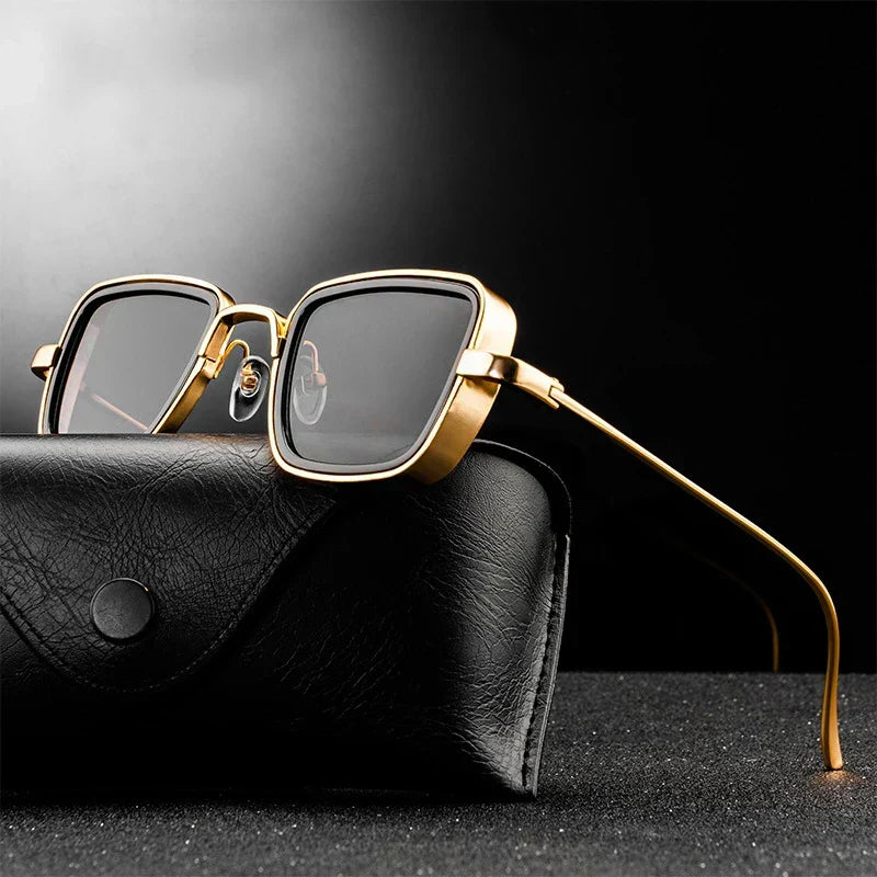 Velorum Steampunk Polarized Sunglasses Metal Frame 50mm Lenses 145mm Temples