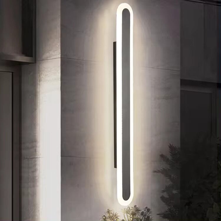 Ravelle Black Outdoor LED Wall Strip Light | Lersk