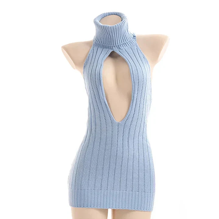 AstraLuxe Hollow-Out Backless Pullover Sweater for Women | Lersk