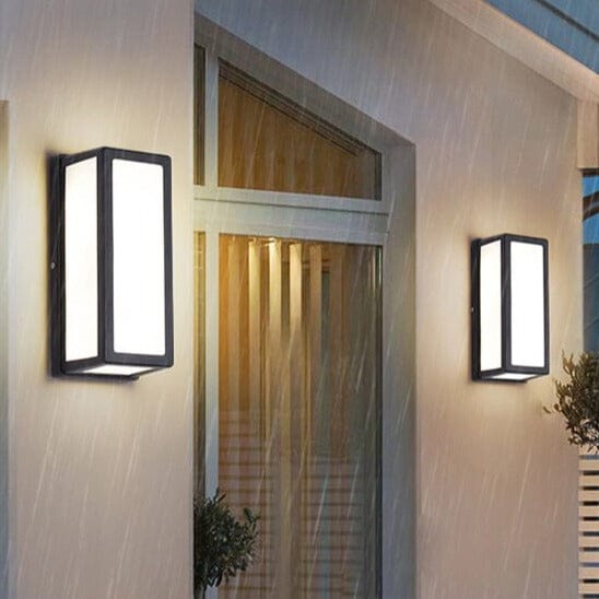 LumiGuard LED obdélníkové venkovní nástěnné světlo s pohybovým senzorem | Lersk