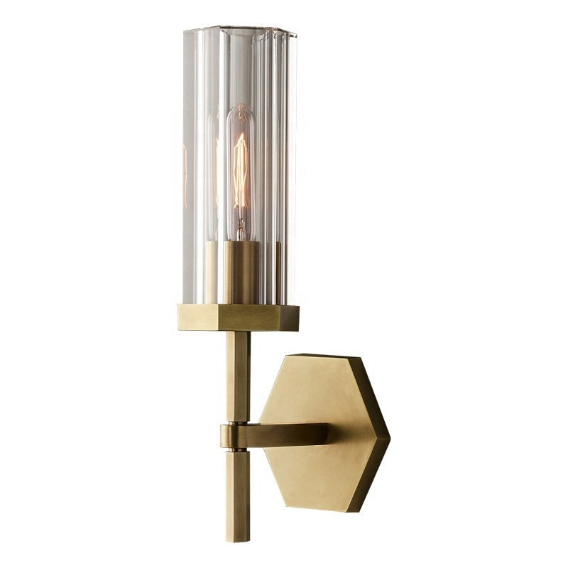 AstraLux Crystal LED Wall Sconce With Clear Glass Shades | Lersk