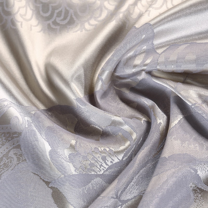 Povlečení Aurelia Satin Cotton s krajkou ve stříbrně hnědé | Lersk