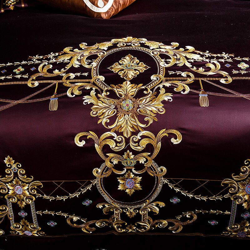Aurelion Sangria Egyptian Cotton Luxury Bedding Set | Lersk