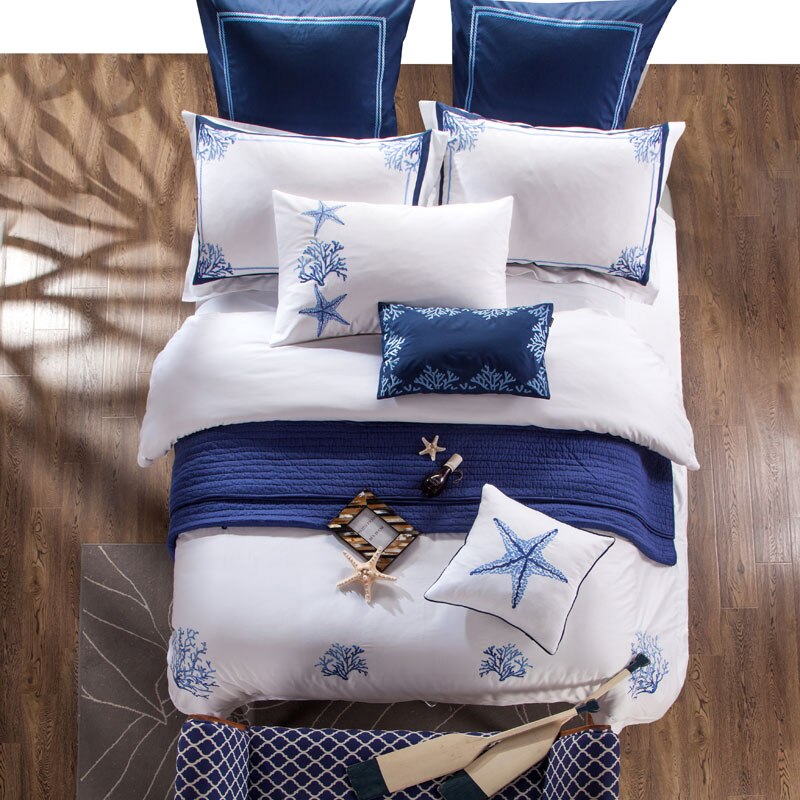 Set di biancheria da letto deluxe in cotone egiziano Aurelia ricamato | Lersk