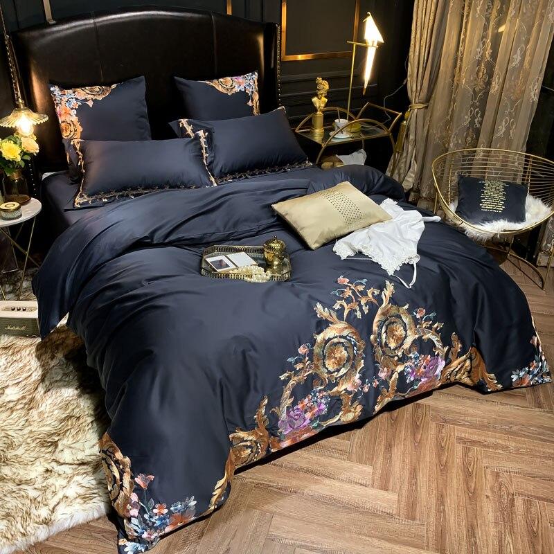 Nirva Egyptian Cotton Embroidered Bedding Set Deluxe | Lersk
