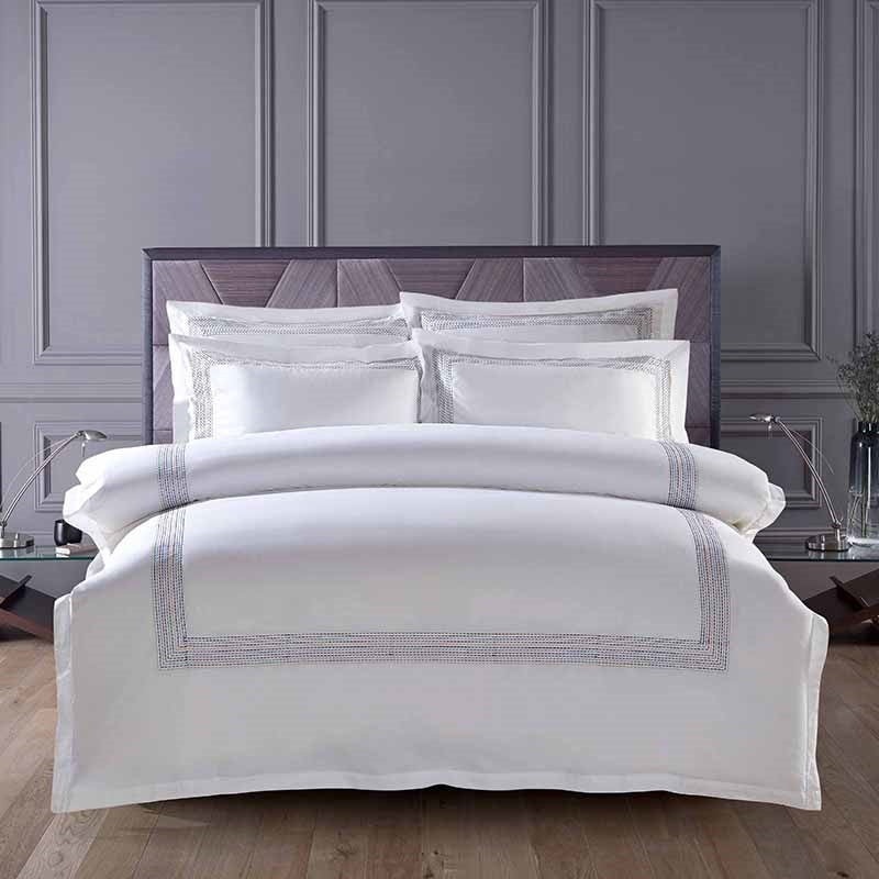 NovaLace Rainbow Stitch Egyptian Cotton Bedding Set | Lersk