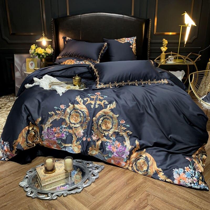 Nirva Egyptian Cotton Embroidered Bedding Set Deluxe | Lersk