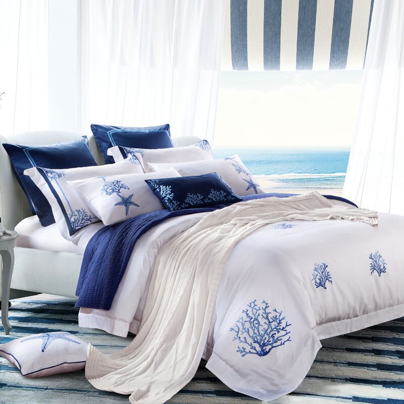 Set di biancheria da letto deluxe in cotone egiziano Aurelia ricamato | Lersk