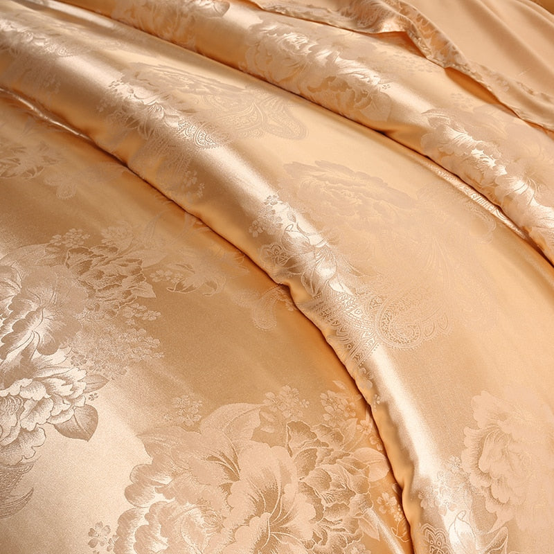 Povlečení Aurelia Satin Cotton s krajkou ve stříbrně hnědé | Lersk
