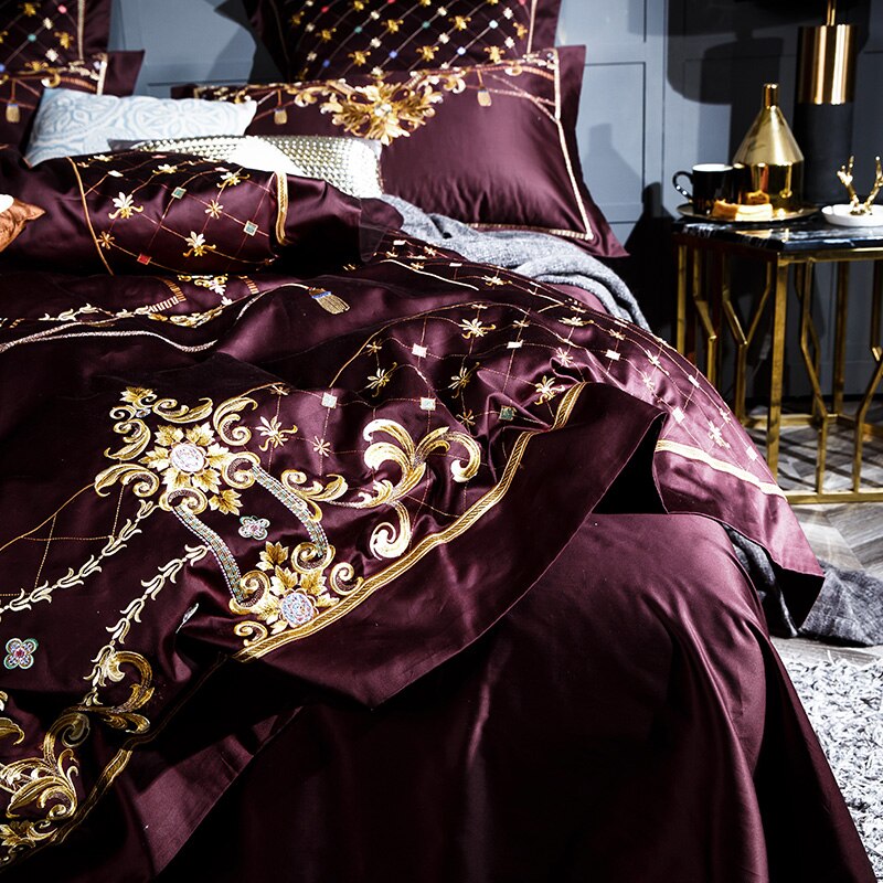Aurelion Sangria Egyptian Cotton Luxury Bedding Set | Lersk