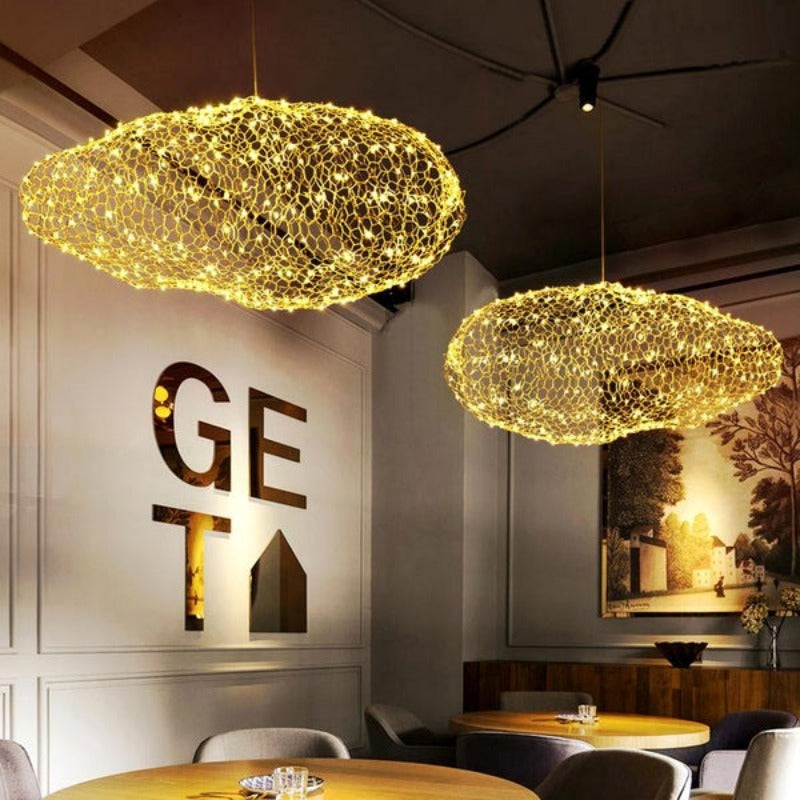Celestra Cloud Lamp Art Deco Iron With Starry LED Dots | Lersk