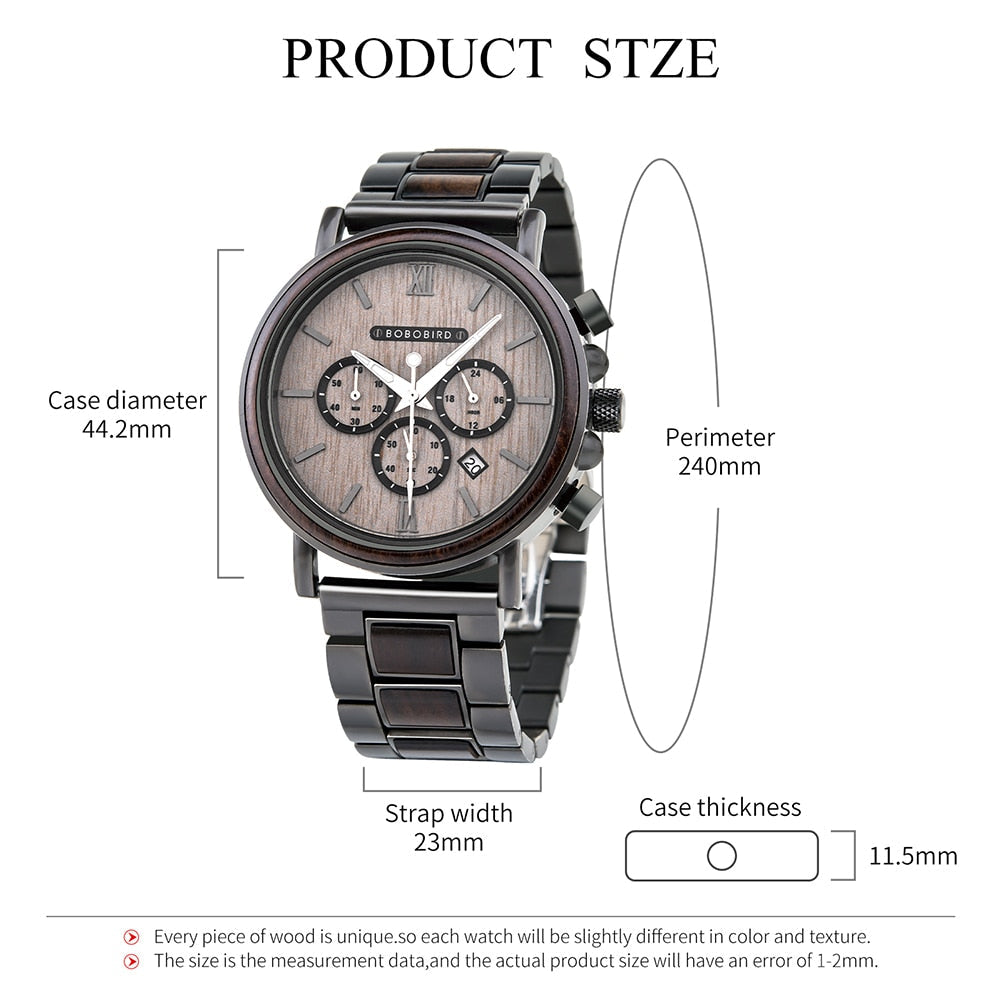TimberLuxe Wooden Watch 3ATM Water-Resistant Gift Box | Lersk