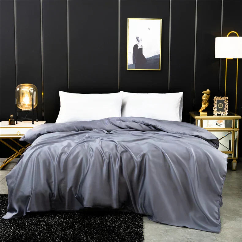 LunaSilk Mulberry Duvet Cover - Solid Color, Luxury Bedding | Lersk