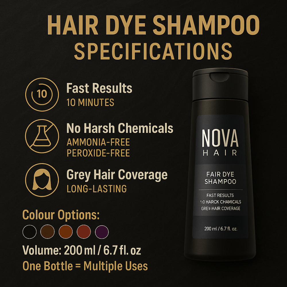 NovaHair – 10-minutters botanisk hårfarve shampoo | Lersk
