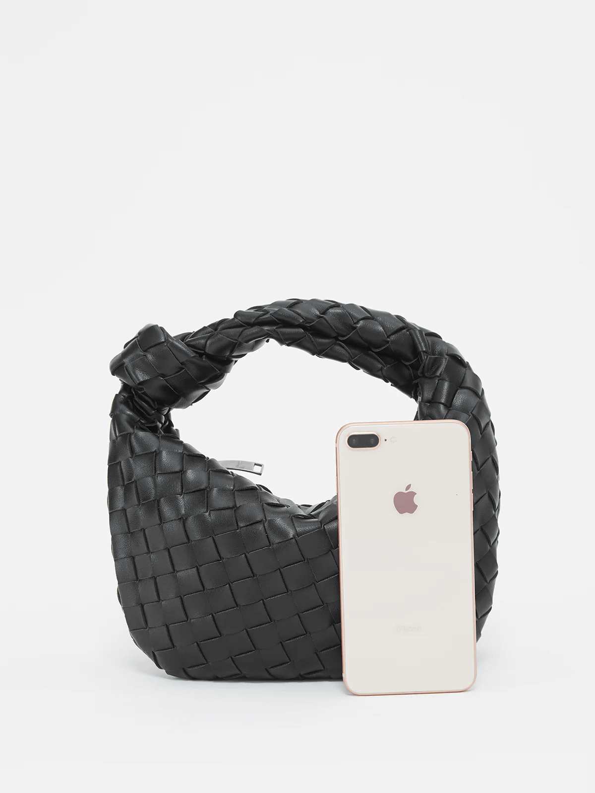 Vegan Leather Woven Shoulder Bag Durable Everyday Handbag For Professionals | Lersk