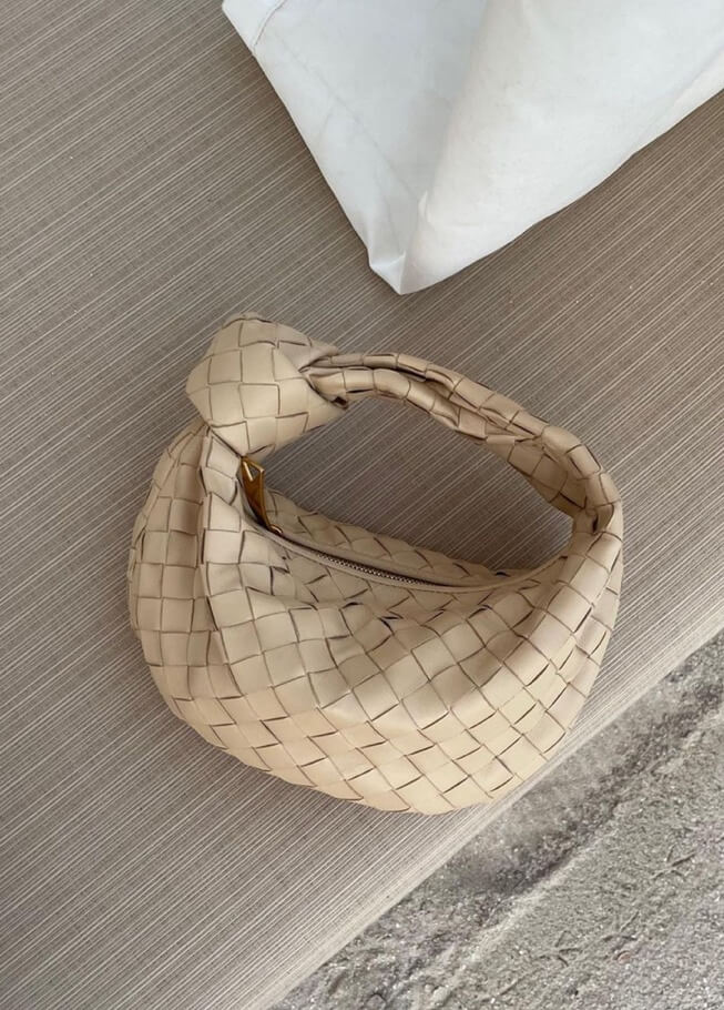 Vegan Leather Woven Shoulder Bag Durable Everyday Handbag For Professionals | Lersk