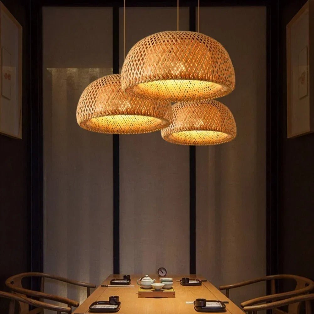 Lustr LumiRattan Ručně vyrobená bambusová lampa pro útulný domov | Lersk