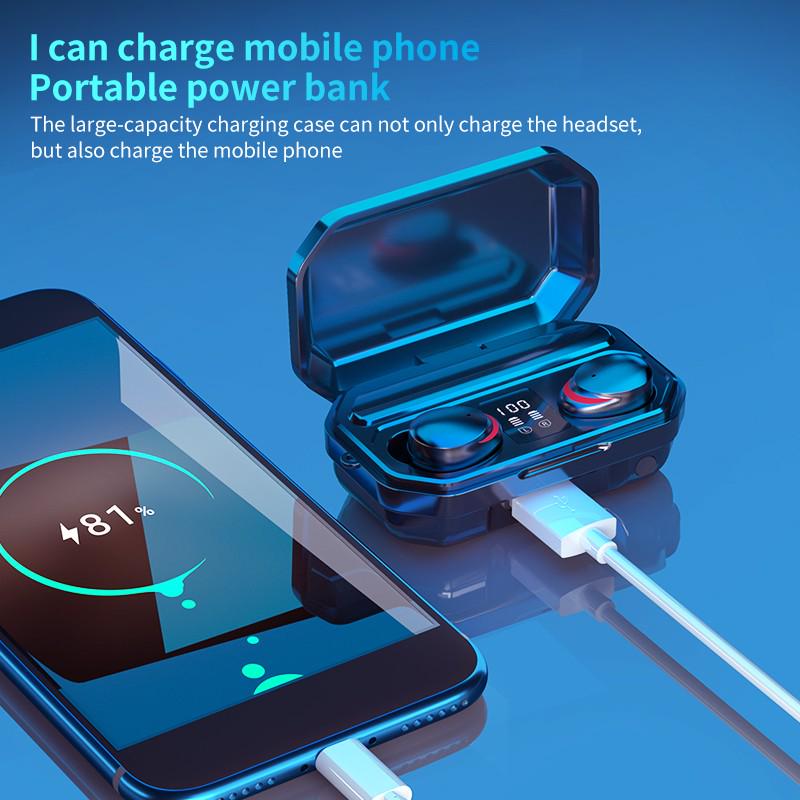 Aurena | Bluetooth 5.1 sluchátka s vodotěsným nabíjecím pouzdrem 3500mAh | Lersk