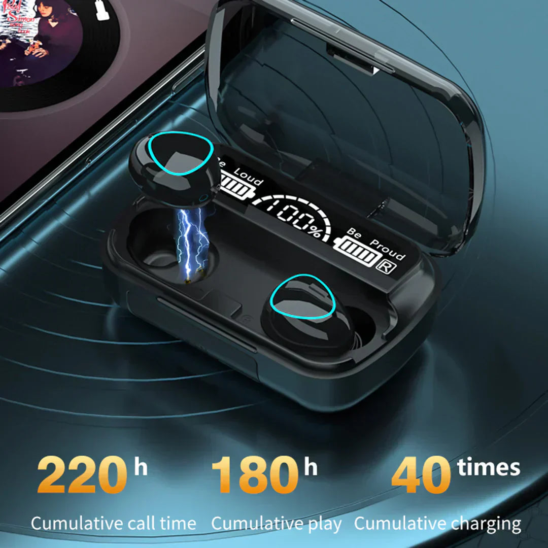Aurena | Bluetooth 5.1 sluchátka s vodotěsným nabíjecím pouzdrem 3500mAh | Lersk