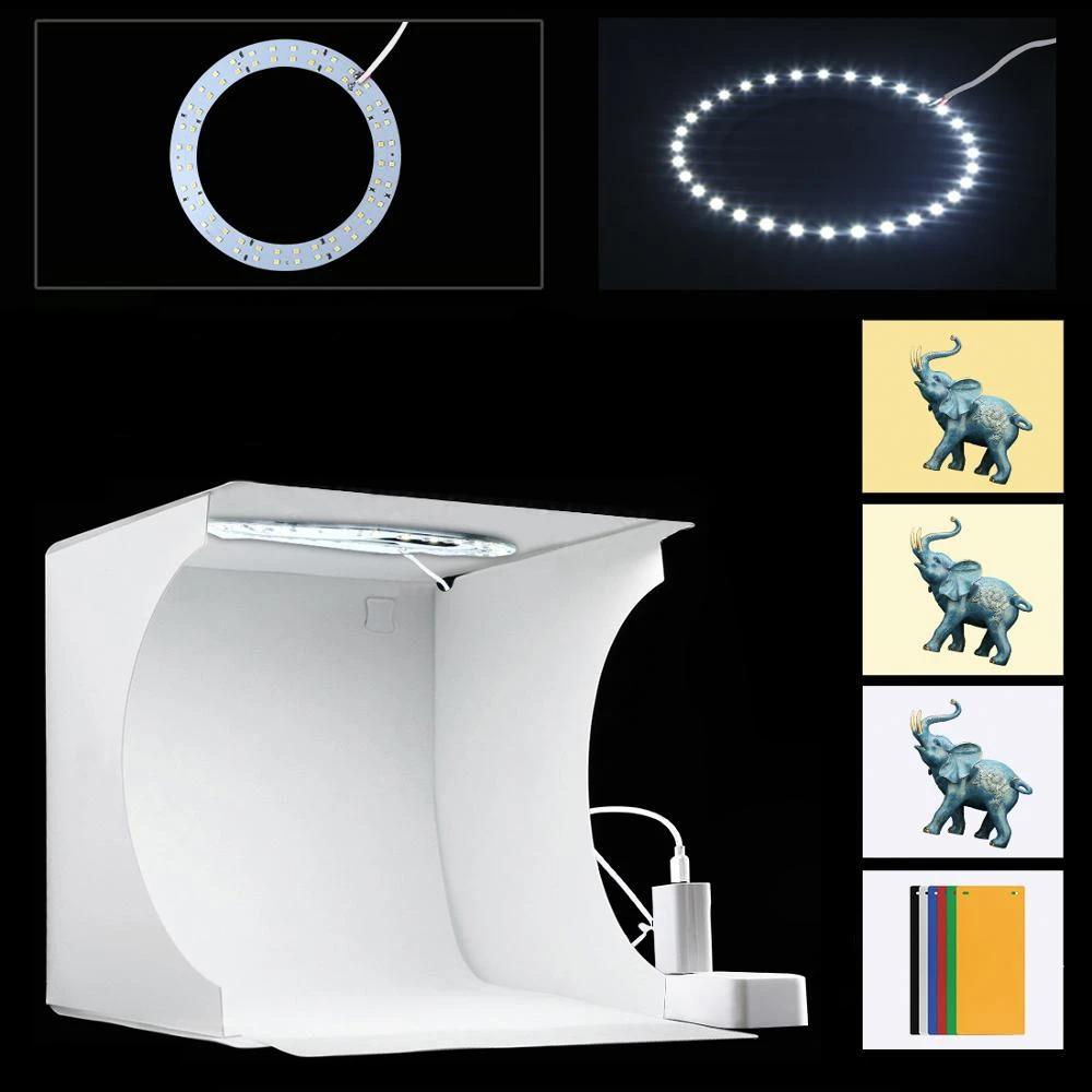 LumiCube Mini foto studio s LED osvětlením a šesti pozadími pro stolní focení | Lersk