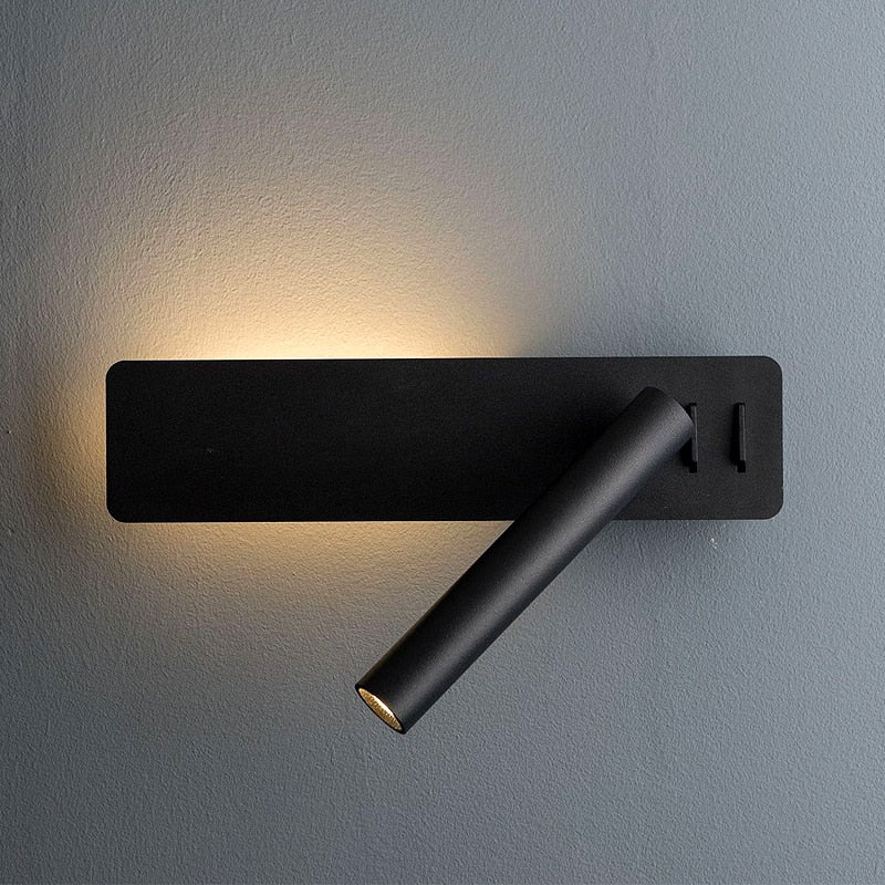 Rotatable LED Wall Reading Light for Bedroom With Adjustable Brightness and Colour Modes | Lersk