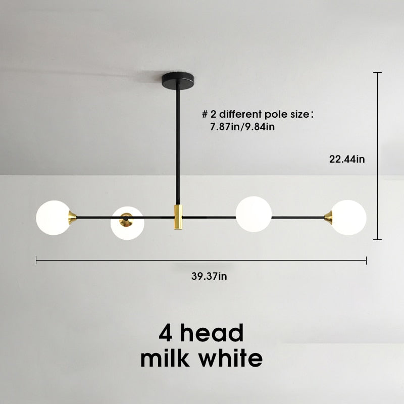 Stropní svítidlo Lyra Nordic Glass Ball s LED žárovkami E27 | Lersk
