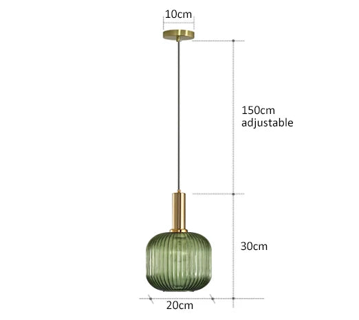 Colorful Retro Glass Pendant Light LED Hanging Lamp For Living Rooms And Bedrooms | Lersk