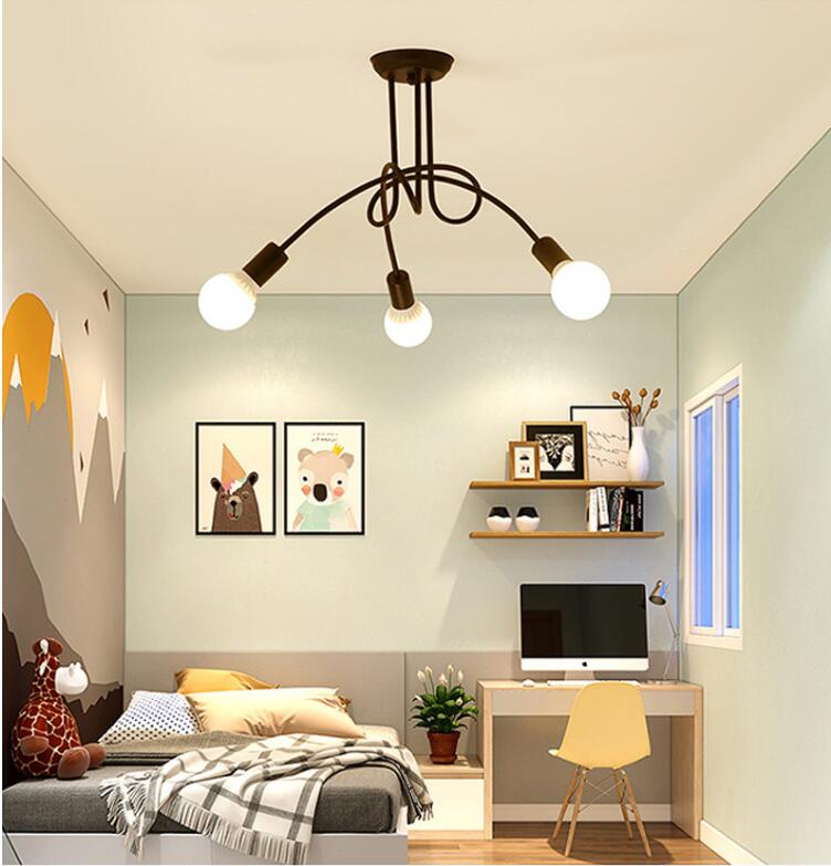 NovaVale Retro Iron Chandelier in Black and White Finish | Lersk