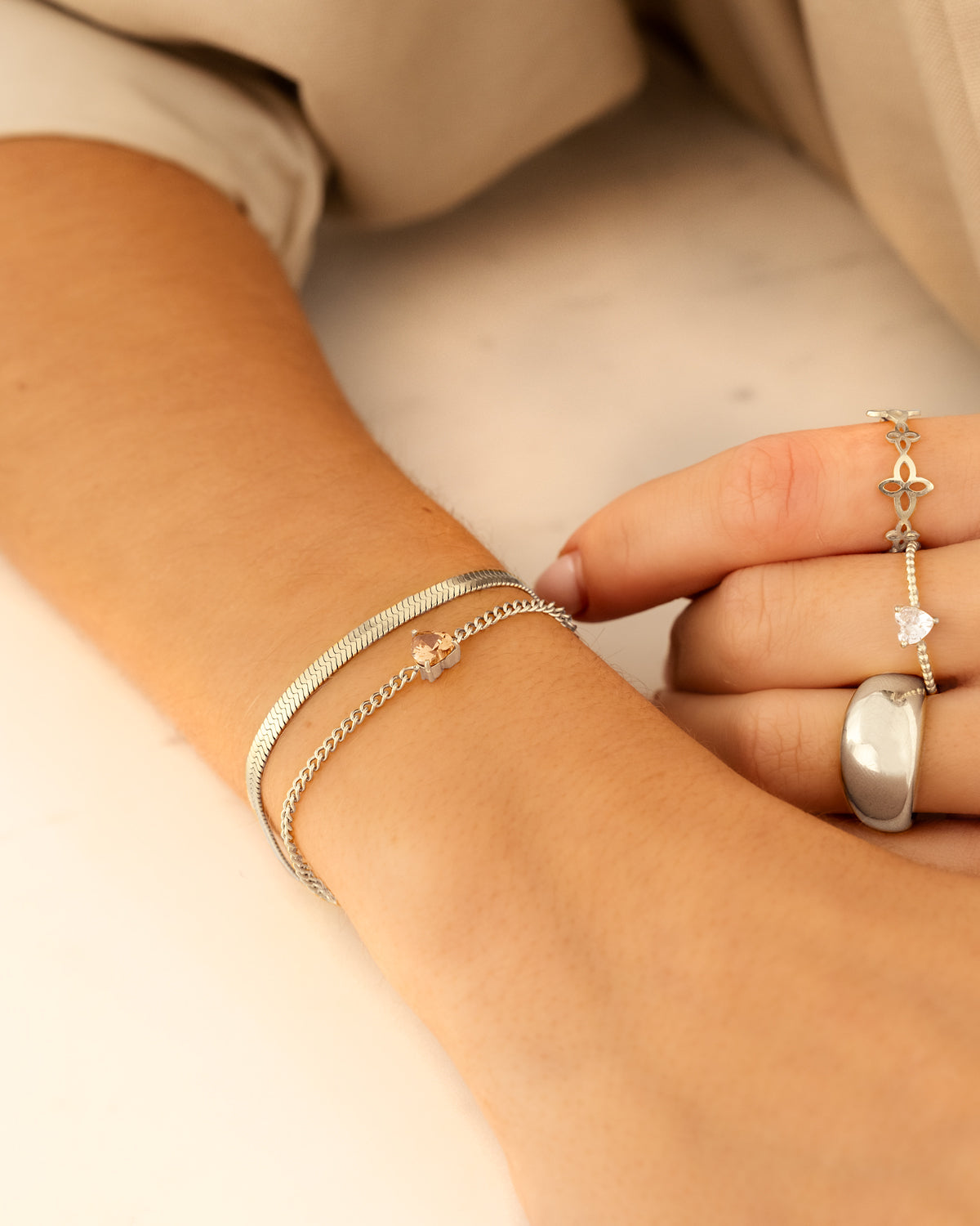 Birthstone Heart Bracelet For Her Meaningful Gift Jewelry | Lersk