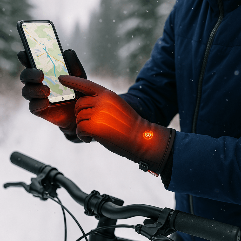 Termální vyhřívané zimní rukavice s dotykovou obrazovkou pro venkovní cyklistiku a lyžování | Lersk