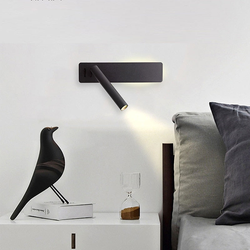 Rotatable LED Wall Reading Light for Bedroom With Adjustable Brightness and Colour Modes | Lersk
