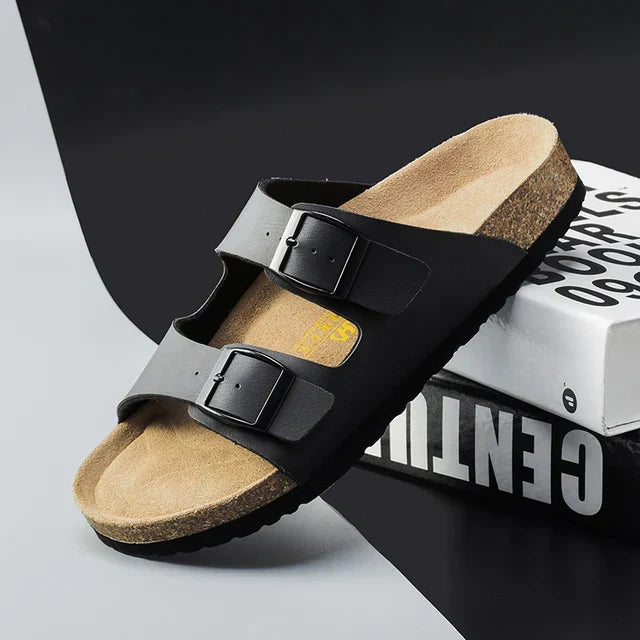 Herren-Ledersandalen mit verstellbaren Riemen und ergonomischer Sohle für sommerlichen Komfort | Lersk