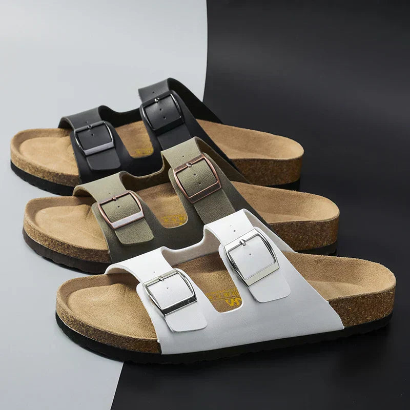 Herren-Ledersandalen mit verstellbaren Riemen und ergonomischer Sohle für sommerlichen Komfort | Lersk