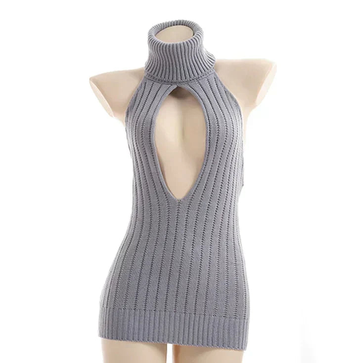 AstraLuxe Hollow-Out Backless Pullover Sweater for Women | Lersk