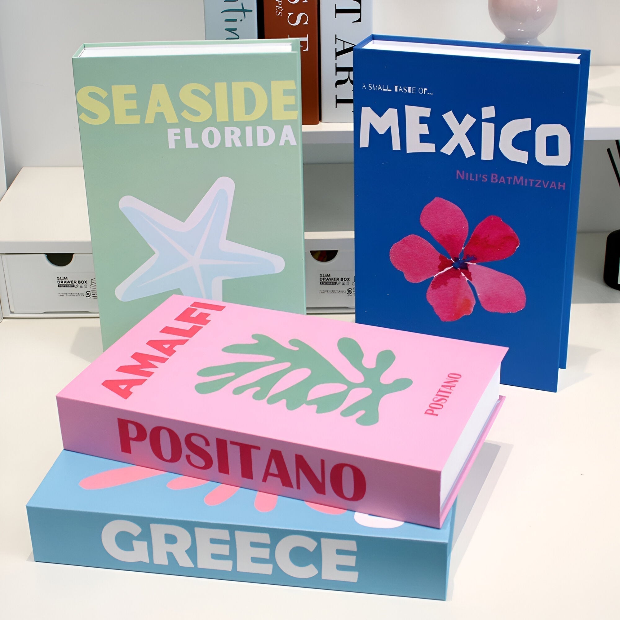 Livros Decorativos ChicFaux para Mesas de Centro e Decoração, Livros Elegantes para Exposição em Casa | Lersk