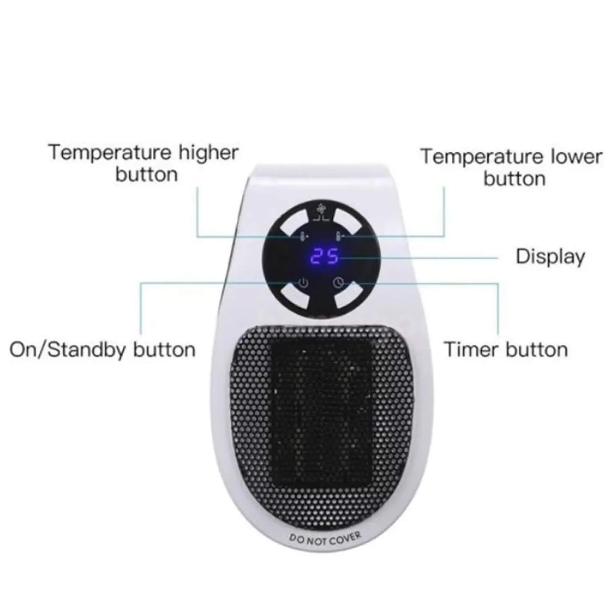 Calefactor portátil eficiente en energía Asera para habitaciones | Lersk