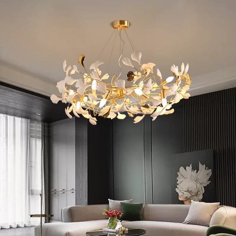 LumaPetal Ceramic Chandelier with Dimmable LEDs Soft Glow | Lersk