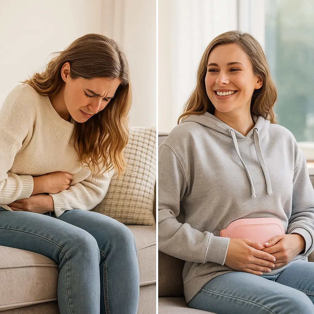 Podgrzewacz menstruacyjny z daleką podczerwienią i masażem wibracyjnym dla komfortu podczas okresu i w dolnej części pleców | Lersk