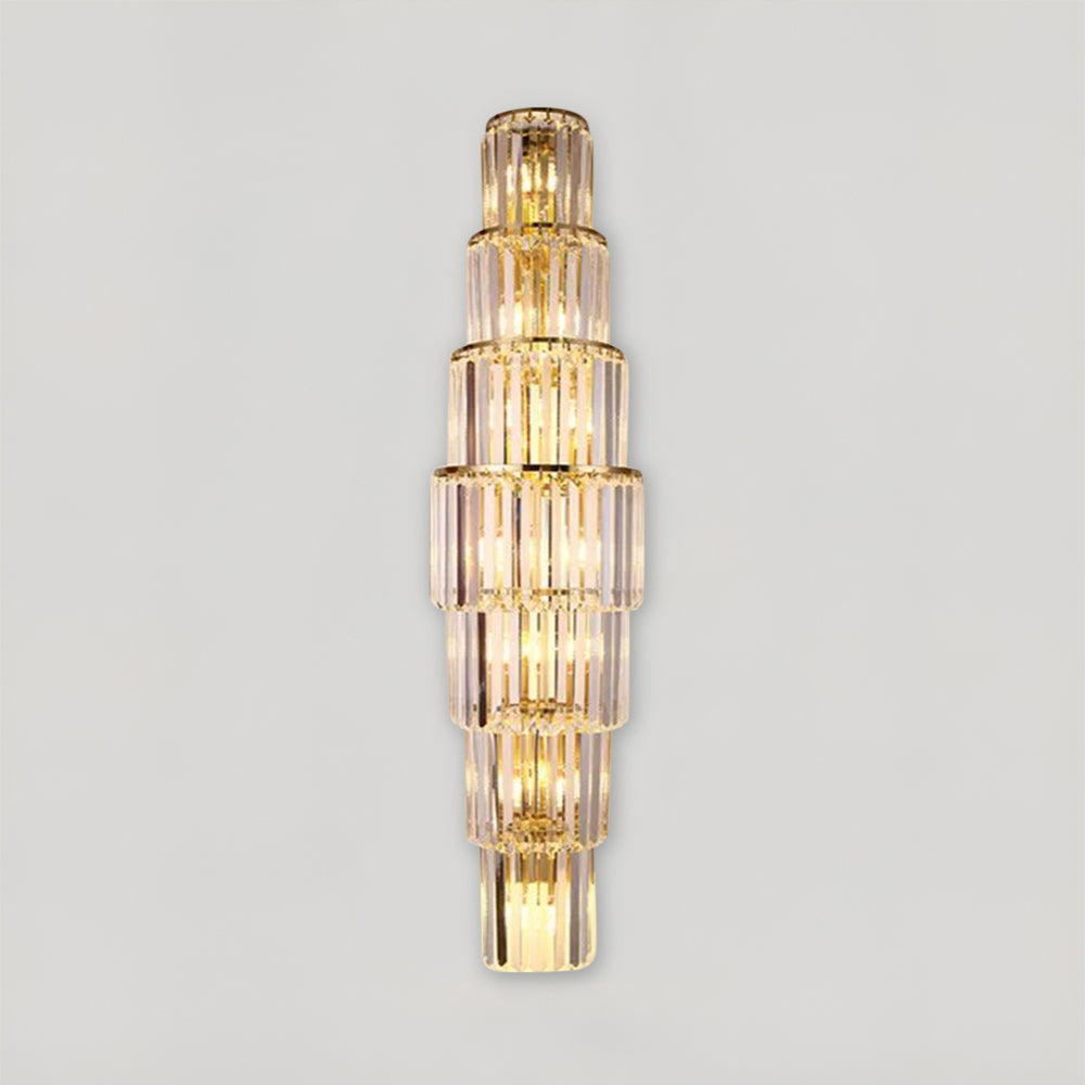 Lunara Crystal Pillar Wall Lamp With Elegant Glow Accent | Lersk