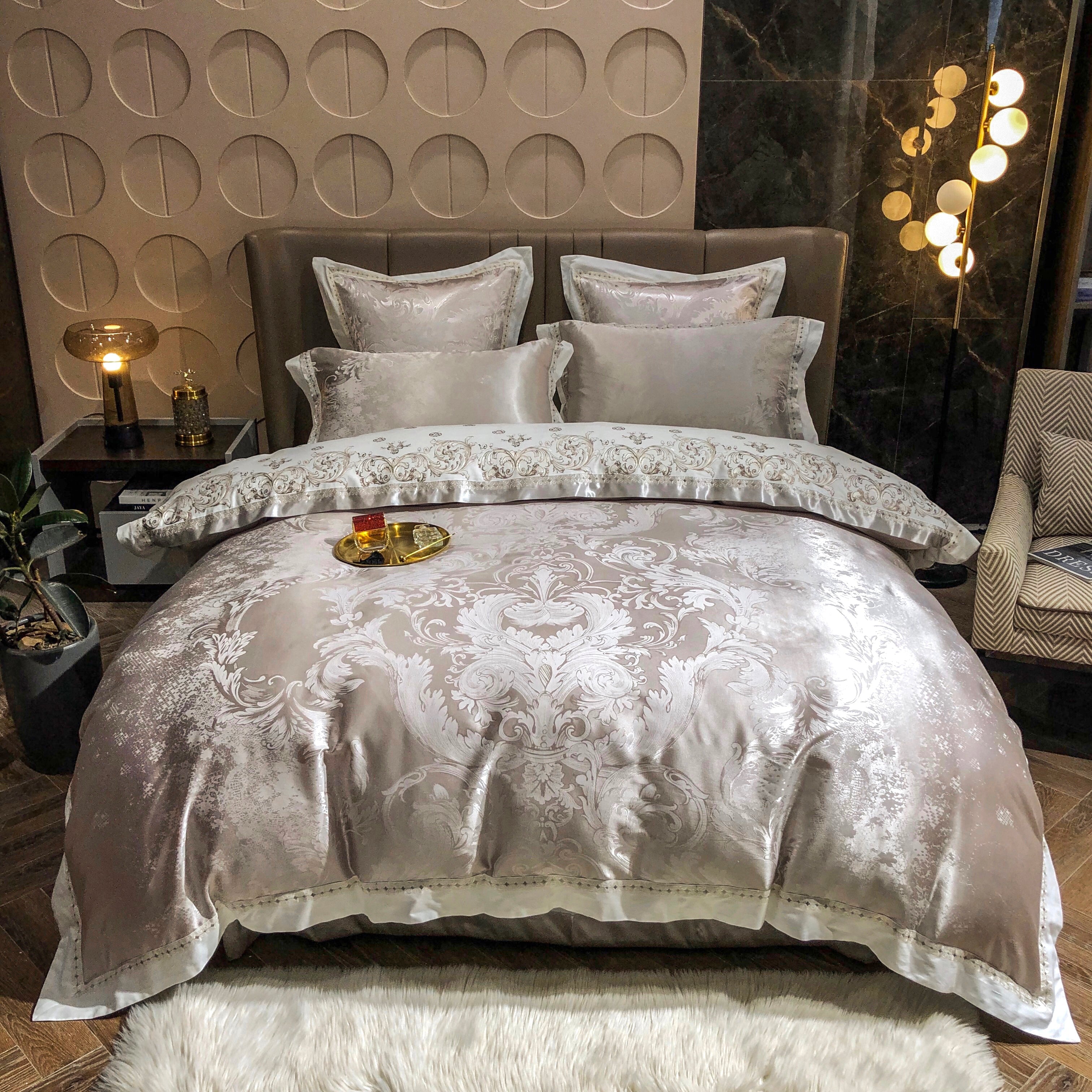Lumora Silke Jacquard Bomuld Sengetøjssæt i Lux Kollektion | Lersk