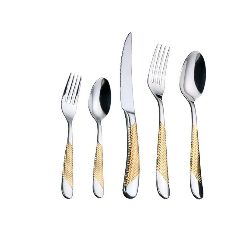 Aster Diagonal Textured Stainless Steel Cutlery Set | Lersk