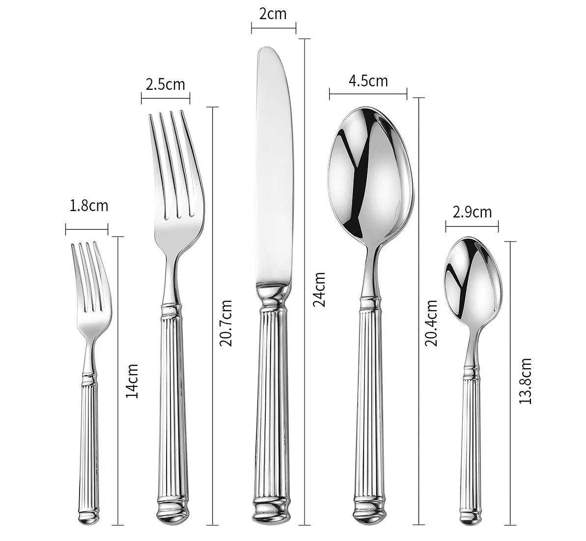 Calista | 18/10 Stainless Cutlery Set With Mirror Finish | Lersk