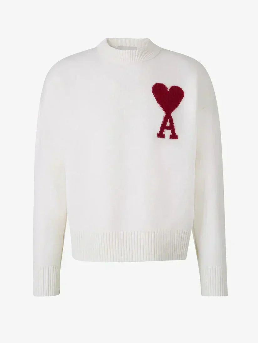 Maglione Amitalie in Lana Lussuoso con Iconico Cuore Unisex Cento Percento Lana | Lersk