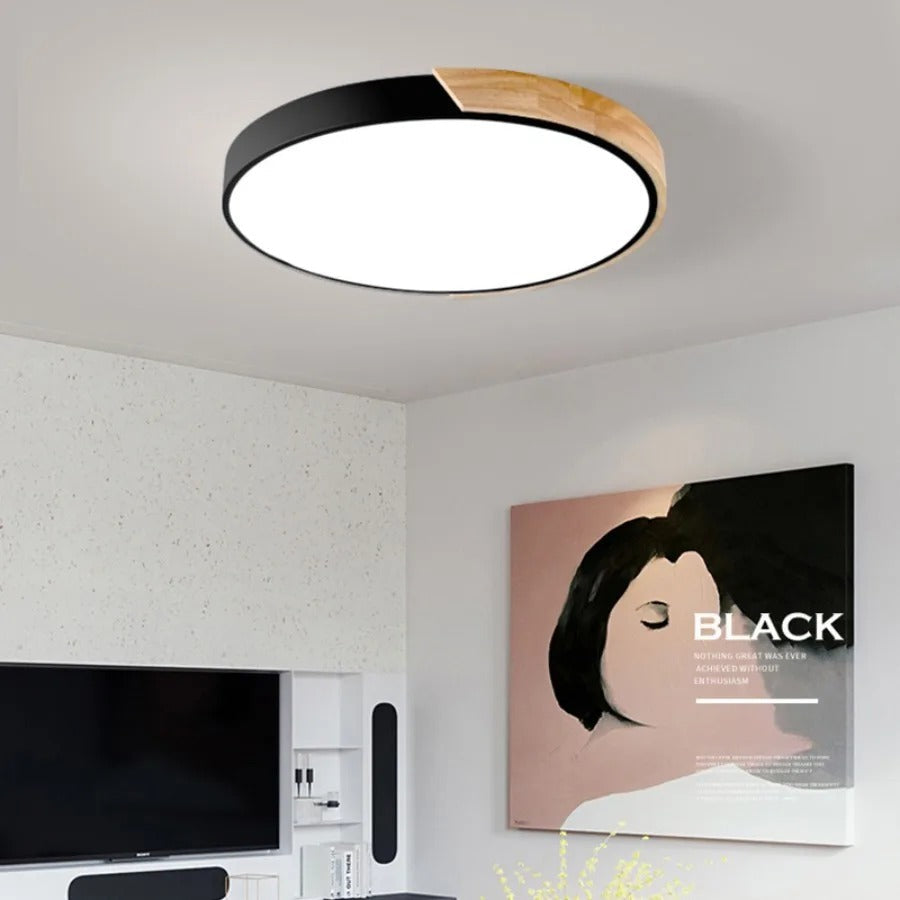 ضوء سقفي دائري LED على الطراز الإسكندنافي بإضاءة ناعمة وتصميم بسيط لغرف النوم ومناطق العمل | Lersk
